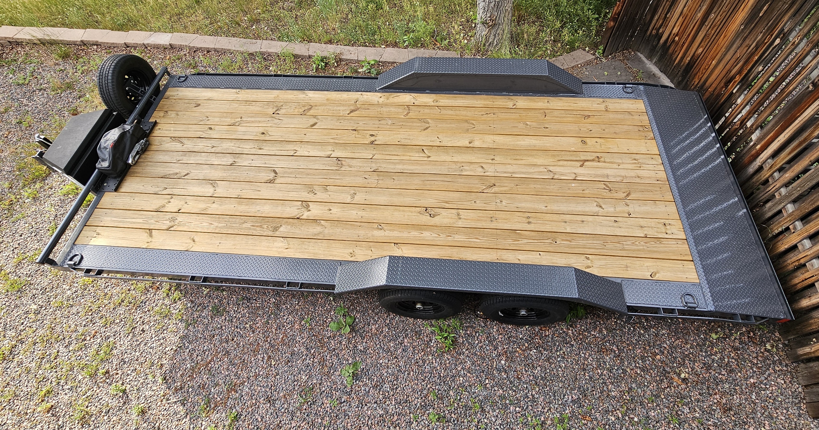 Top down view of trailer